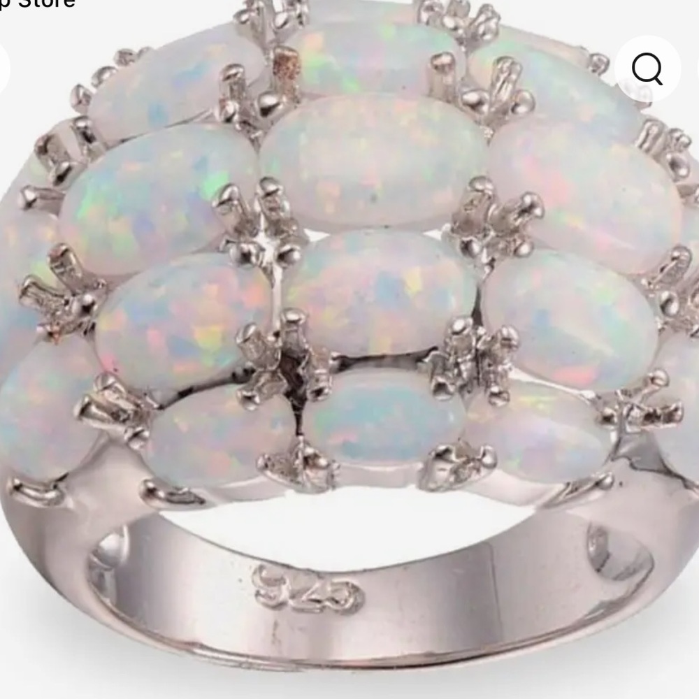 NEW silver plated fire opal statement ring - Picture 13 of 13